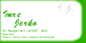 imre jerko business card